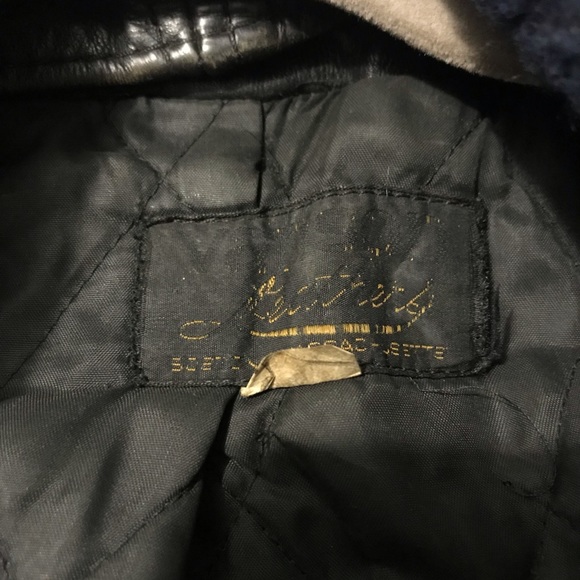 Vintage 60's Vanson Highwayman Leather Jacket Quilted Lining Worn Size 42 - Picture 7 of 10